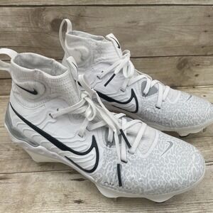 Nike Alpha Huarache NXT Mens Sz 7‎ Metal Baseball Cleats White Black